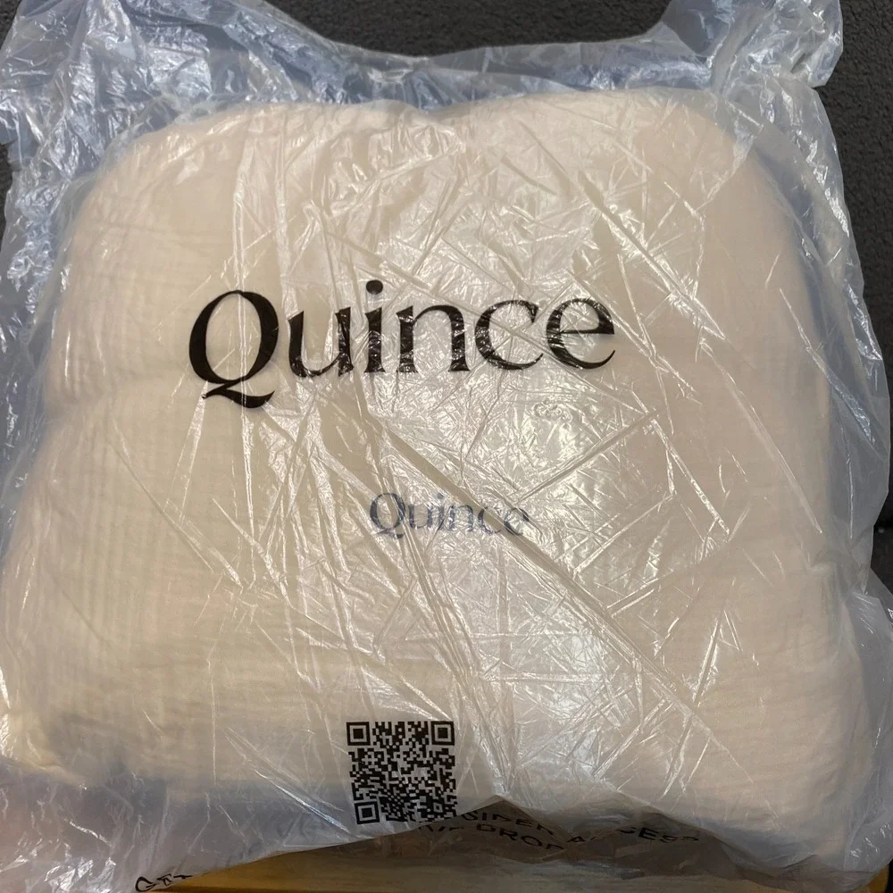 Quince Organic Airy Gauze Duvet Cover Set King/Cal King Undyed Off -White Cotton